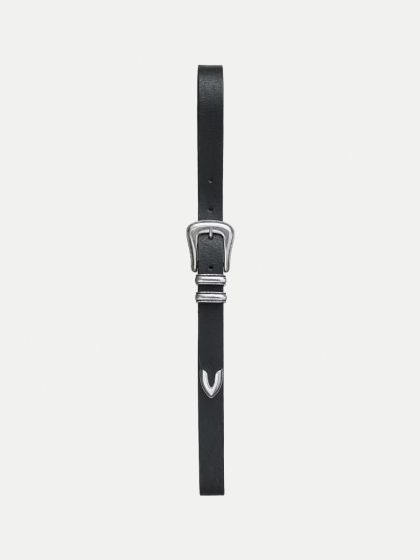 Gürtel NUDIE JEANS Western Silver Belt Black