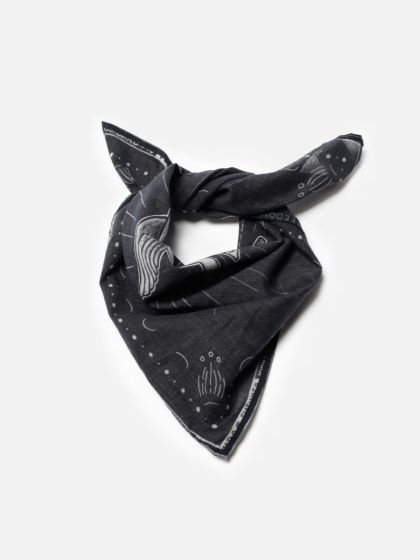 Tuch NUDIE JEANS Ingrid Bandana Counterpoints Black