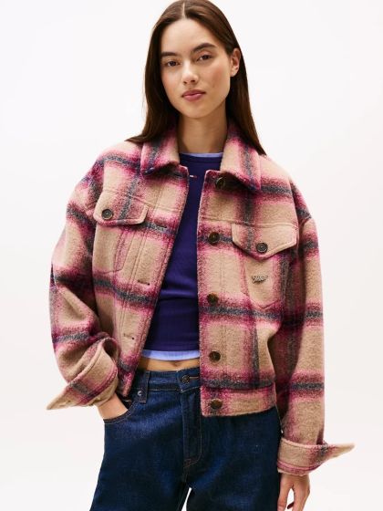 Wollmix Trucker-Jacke TOMMY HILFIGER