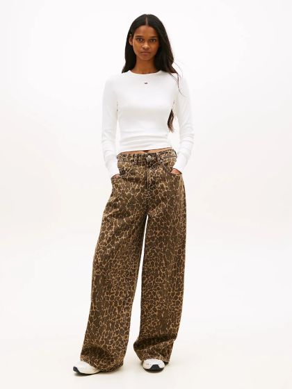 Jeans TOMMY HILFIGER Loose Fit mit Leopardenprint