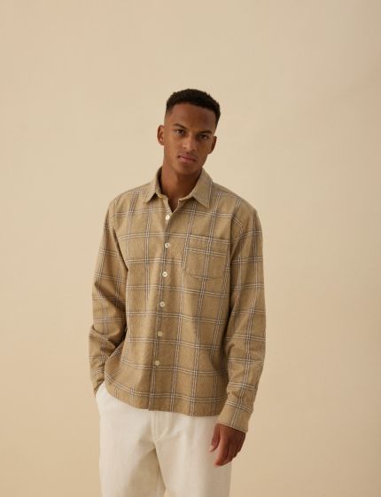 Hemd FORET Fable Khaki Check