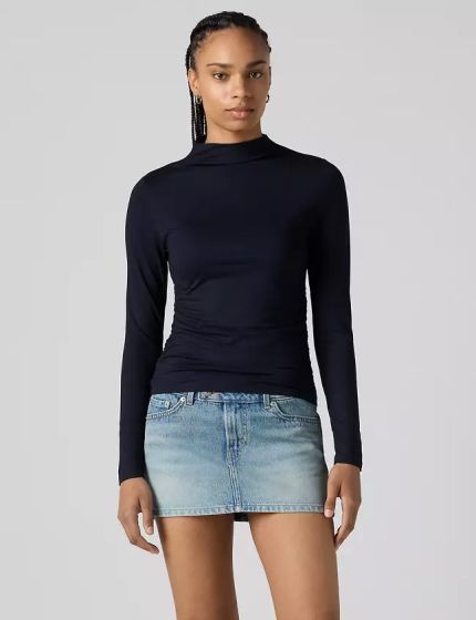 Stehkragenshirt LEVI´S® Nina Anthracite Night