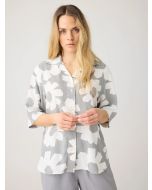 Bluse KNOWLEDGE COTTON APPAREL Leinen Grey