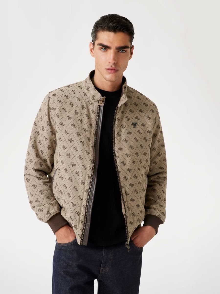 Jacke GUESS Jacquard Sand 4G Logo