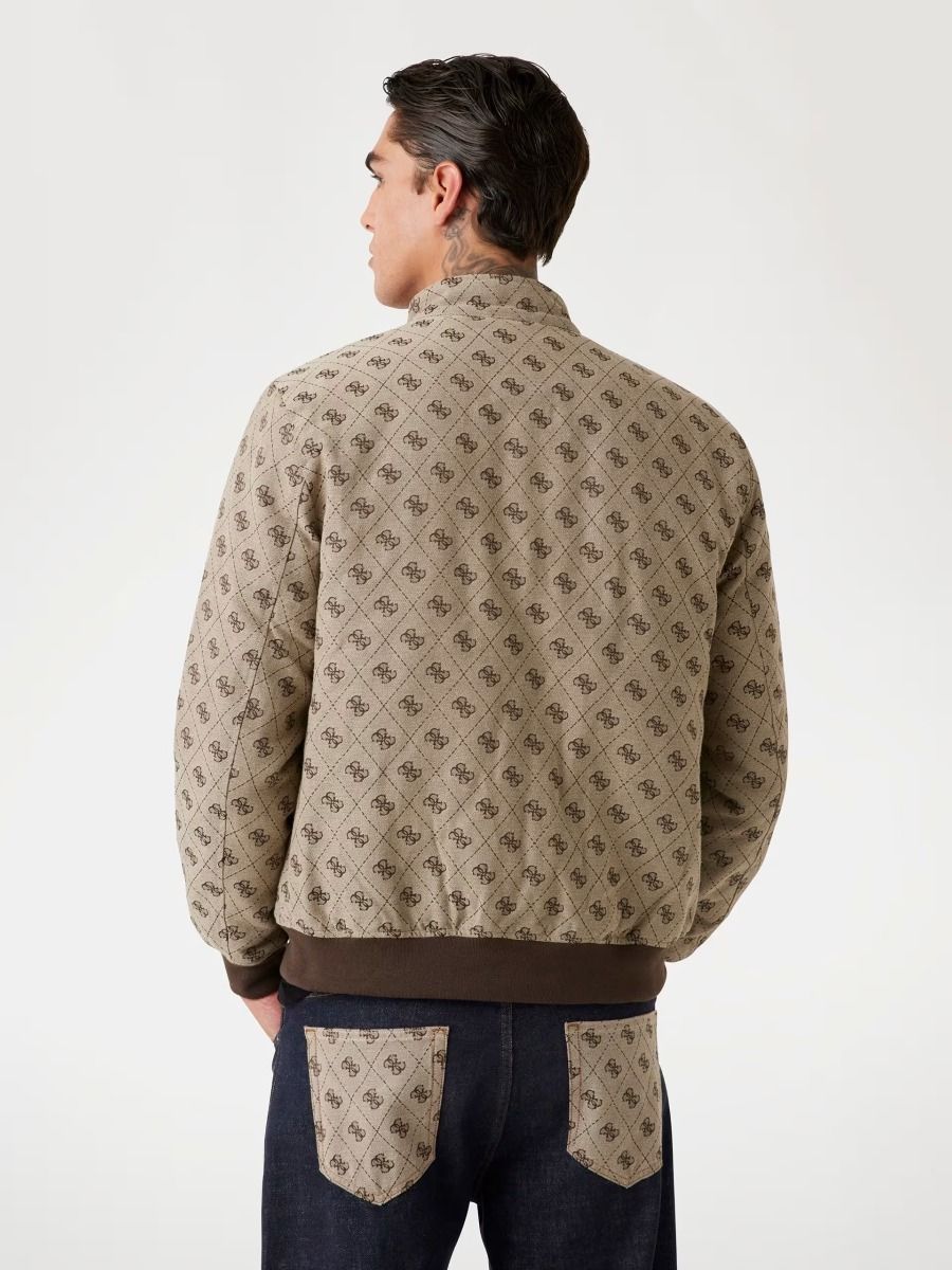 Jacke GUESS Jacquard Sand 4G Logo