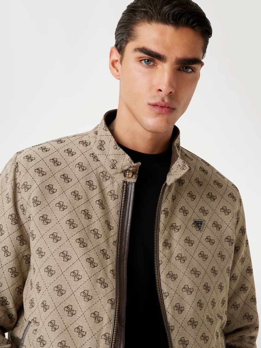 Jacke GUESS Jacquard Sand 4G Logo
