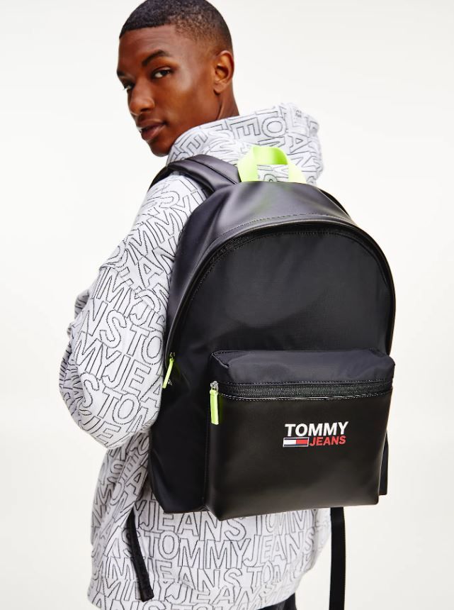 TOMMY HILFIGER TJM Cool City Backpack Rucksack Tasche Schwarz Black Neu 