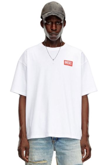 T-Shirt DIESEL mit Jacquard-Logo-Patch