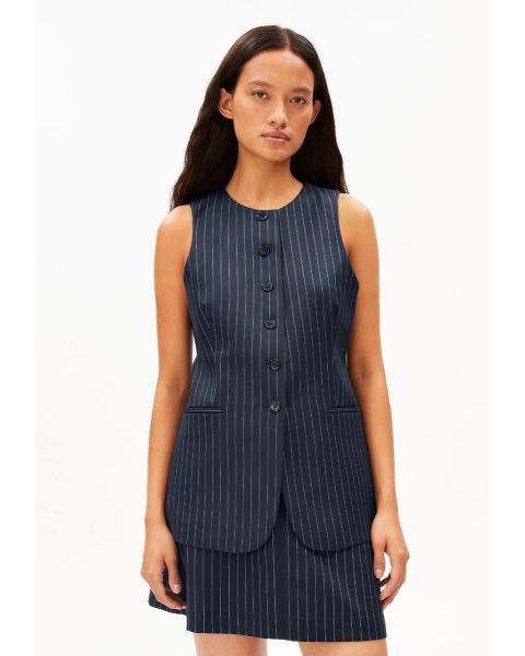 Gilet ARMEDANGELS Lange Night Sky - White