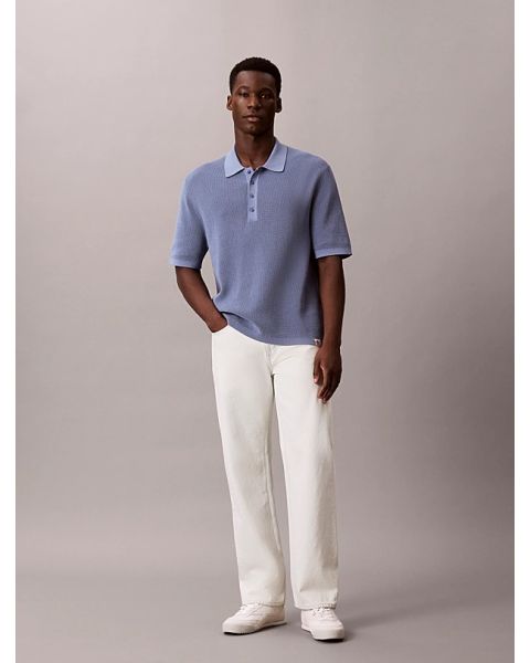 Poloshirt CALVIN KLEIN Poloshirt mit Waffelstruktur