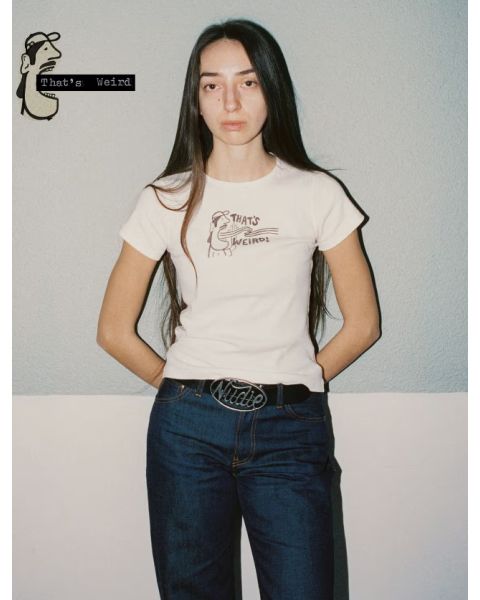 T-Shirt NUDIE JEANS Eve Thats Weird Offwhite