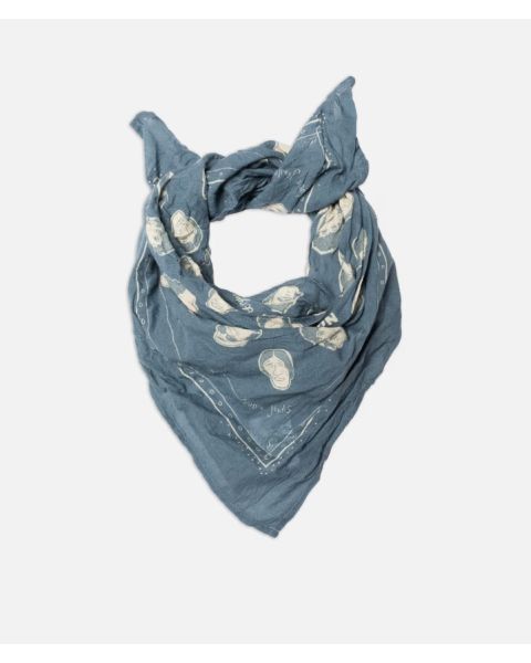 Tuch NUDIE JEANS Ingrid Bandana OG Line Up Blue