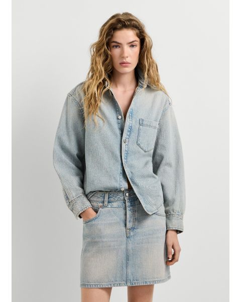 Hemdjacke PEPE JEANS Denim Soft Ecru