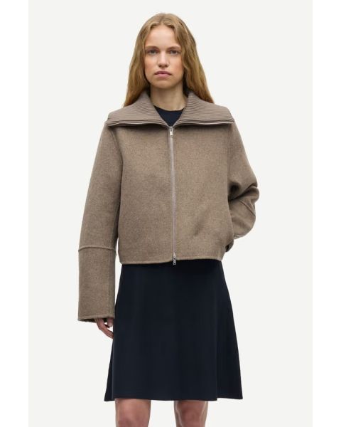Woll Jacke SAMSØE & SAMSØE Sacleo Lead Gray Mel