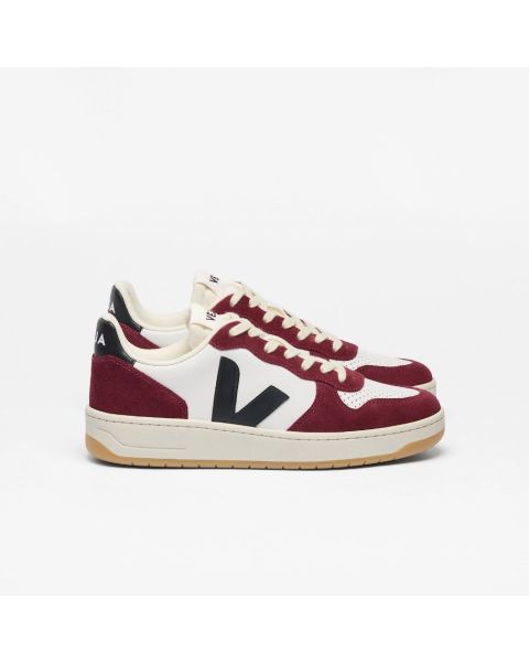 Sneaker VEJA V-10 Leather White Black Amarante Men