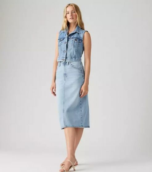 Jeansrock LEVI´S® Mit Seitenschlitz Riveting Clean Hem