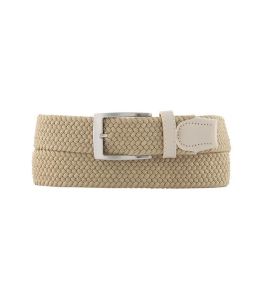 Herrengürtel ALBERTO Basic Braided Lightbeige