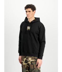 Hoodie ALPHA INDUSTRIES Dripping Camo Print Black