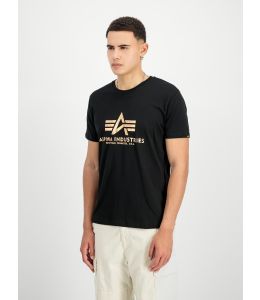 T-Shirt ALPHA INDUSTRIES Basic Big Logo Foil Print Black Gold