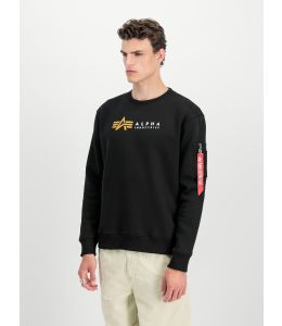 Sweater ALPHA INDUSTRIES Label Print Black