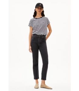 T-Shirt ARMEDANGELS Idaara Stripes White-Black