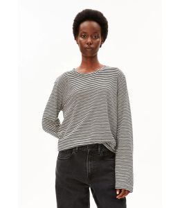Langarmshirt ARMEDANGELS Black Oatmilk