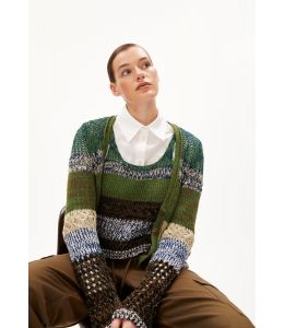 Strickjacke ARMEDANGELS Auroraa Gravel Ivy Green