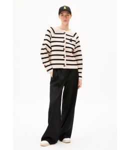 Weste ARMEDANGELS Naadja Stripes Oatmilk-Black
