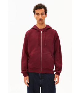 Sweatjacke ARMEDANGELS Iconic Å Saromiaan Velvet Red