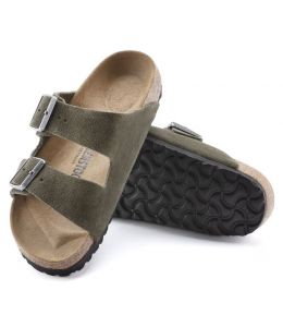 Sandalen BIRKENSTOCK Arizona Veloursleder Thyme 