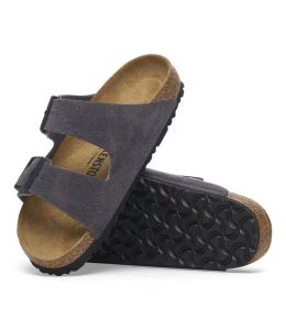 Sandalen BIRKENSTOCK Arizona Veloursleder Velvet Grey