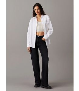 Langarmbluse CALVIN KLEIN Loose Fit Bright White