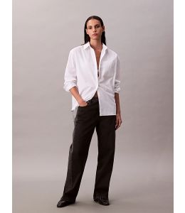 Bluse CALVIN KLEIN Polpeline Hemd Brilliant White