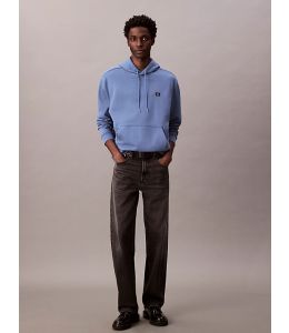 Kapuzensweater CALVIN KLEIN Badge-Hoodie Dull Nile Blue
