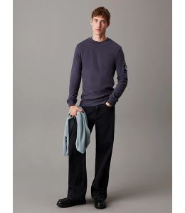 Langarmshirt CALVIN KLEIN Waffelmuster-Shirt