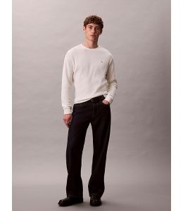 Langarmshirt CALVIN KLEIN Waffelstruktur-Shirt Tofu