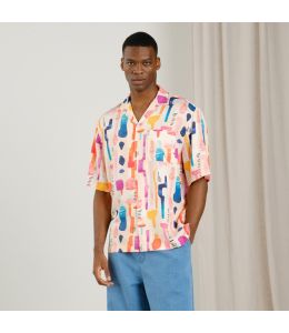 Hemd DEDICATED Marstrand Summer Abstract Multi Color