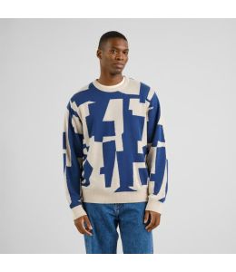 Pullover DEDICATED Mora Abstract Chaos Oat White