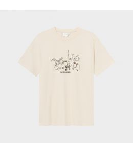 T-Shirt DEDICATED Stockholm Coffee Friends Oat White
