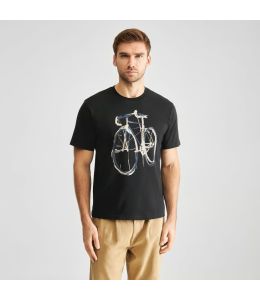 T-Shirt DEDICATED Stockholm Blue Strokes Bike Black