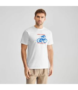 T-Shirt DEDICATED Stockholm Pedal Power White