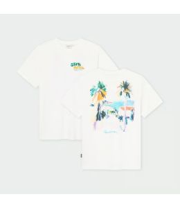 T-Shirt DEDICATED Stockholm Siesta Fiesta View Off-White