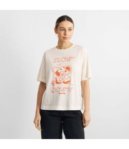 T-Shirt DEDICATED Vadstena Slow Down Off White