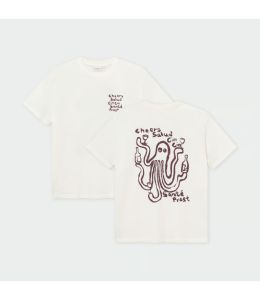 T-Shirt DEDICATED Stockholm Cheers Salud Off-White