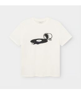 T-Shirt DEDICATED Stockholm Spilled Off-White