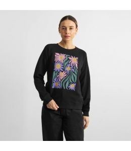 Sweater DEDICATED Ystad Daisy Block Black