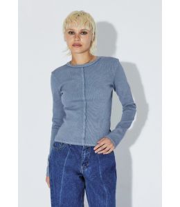 Langarmshirt DR. DENIM Stella Rib Washed Blue