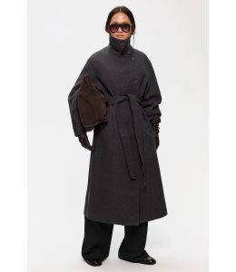 Wollmantel ELVINE Dark Grey Melange