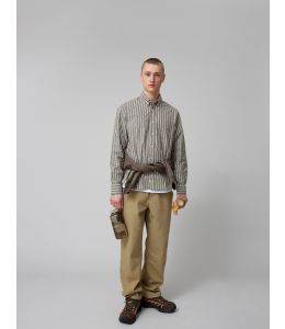 Hemd FORET Vision Cold Brown Khaki Stripe