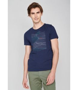T-Shirt GREENBOMB Nature Hill Lines Spice Navy